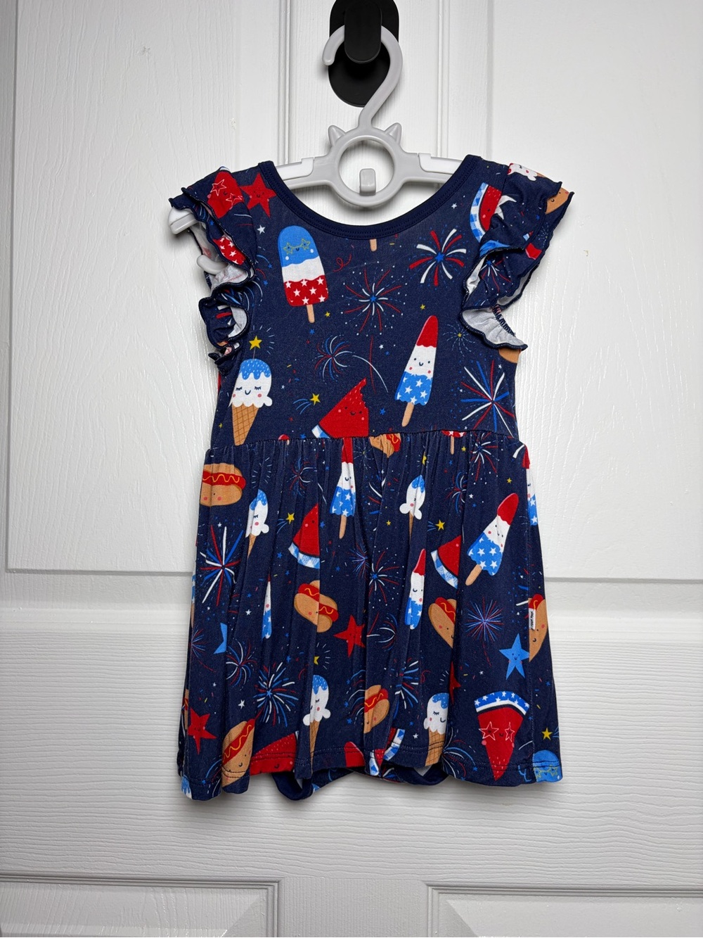 Little Sleepies Sparkle Treats Flutter Bodysuit Dress 6-12M